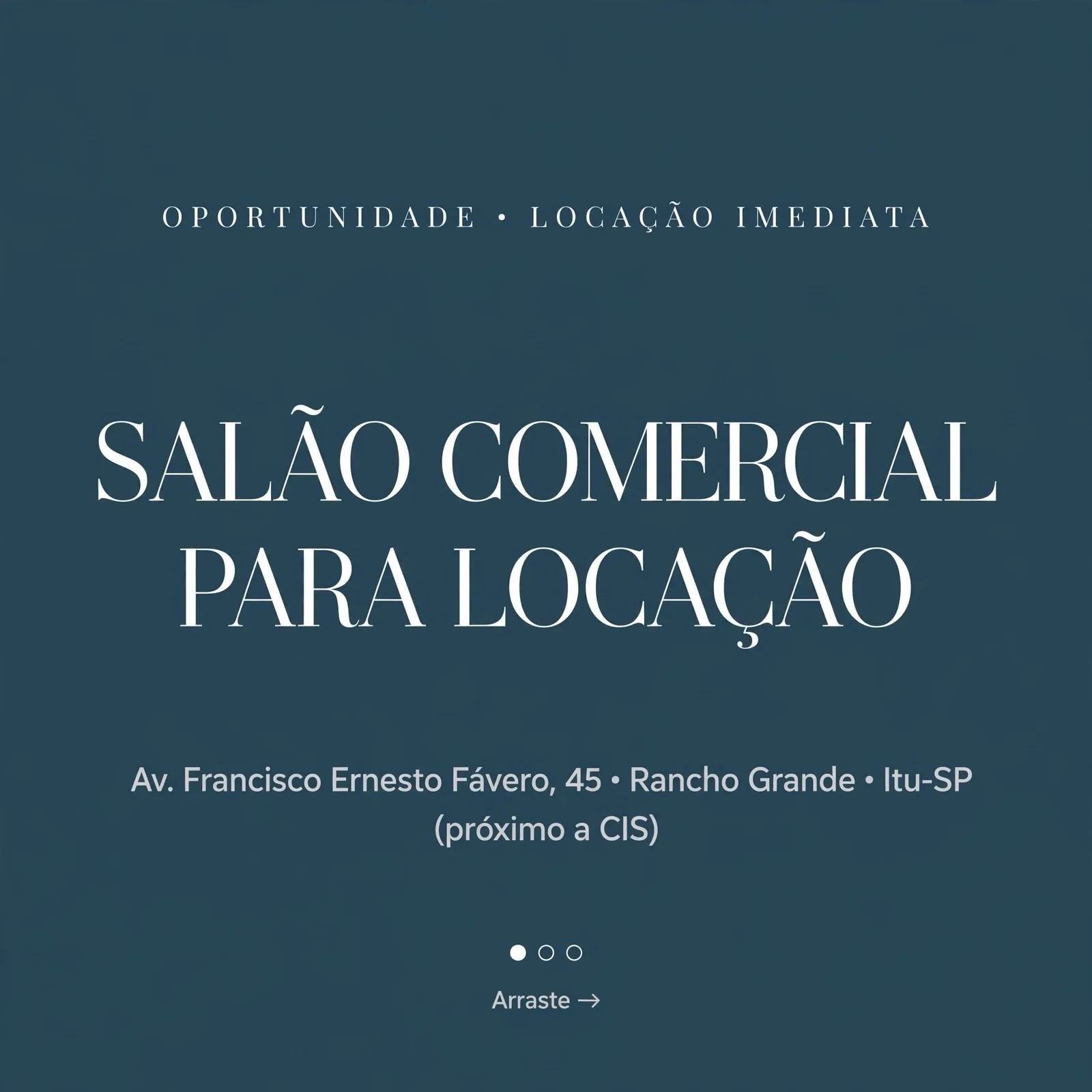 Card Comercial 1 do(a) salão comercial padrão neutro em Jardim do Estádio, Itu - SP
